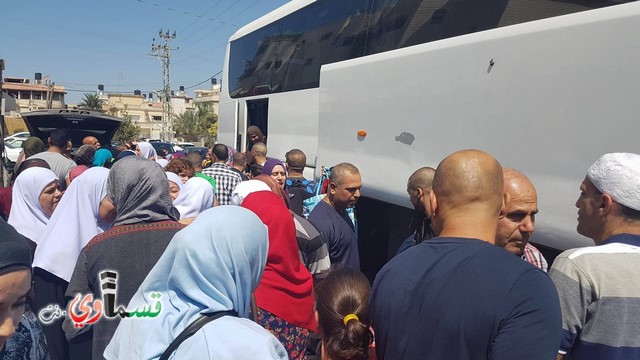 فيديو : وصول الفوج الثاني من حجاج كفر قاسم  الطائرة  والمئات من اهالي كفر قاسم في استقبالهم