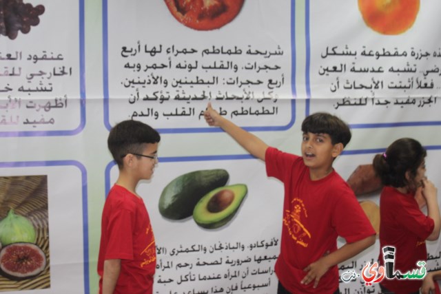 طلاب ابتدائية ابن خلدون يبدعون في يوم الصحة والتغذية السليمة 