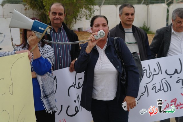 الطيبة : المئات يتظاهرون  من المثلث الجنوبي ضد حادثة اطلاق الرصاص على بيت مالك الطيبة نت 