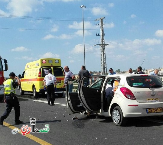 اصابة اربعة اشخاص بجراح متفاوتة في حادث طرق بالقرب من جلجولية