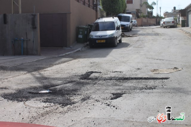 وتستمر اعمال الترميم والتطوير في شوارع كفرقاسم