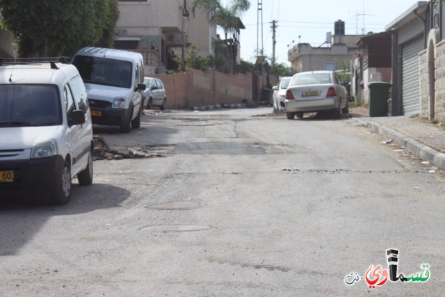 وتستمر اعمال الترميم والتطوير في شوارع كفرقاسم