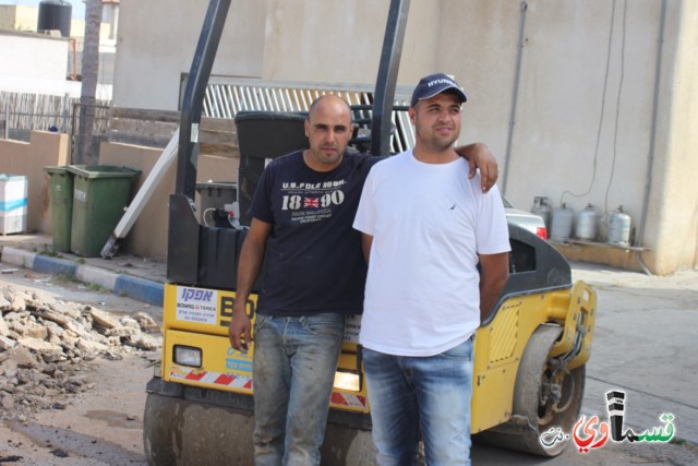 وتستمر اعمال الترميم والتطوير في شوارع كفرقاسم