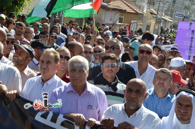  فيديو: الالاف في مظاهرة الشهيد محمد والرئيس عادل بدير  على الشرطة الاختيار محاربة كفرقاسم او عائلات الاجرام 