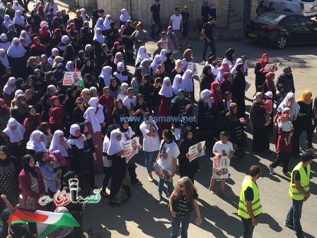  فيديو: الالاف في مظاهرة الشهيد محمد والرئيس عادل بدير  على الشرطة الاختيار محاربة كفرقاسم او عائلات الاجرام 