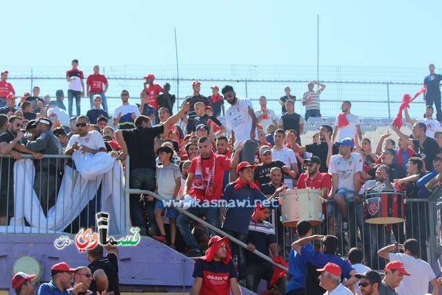 فيديو : الحسم النهائي ينتقل الى ارض الناصرة يوم الثلاثاء بعد التعادل 1-1 واكثر من 4500 مشجع ساند الفريق القسماوي 