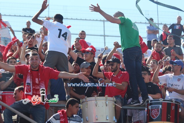 فيديو : الحسم النهائي ينتقل الى ارض الناصرة يوم الثلاثاء بعد التعادل 1-1 واكثر من 4500 مشجع ساند الفريق القسماوي 