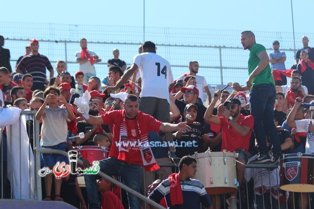 فيديو : الحسم النهائي ينتقل الى ارض الناصرة يوم الثلاثاء بعد التعادل 1-1 واكثر من 4500 مشجع ساند الفريق القسماوي 