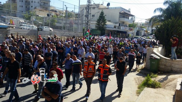  فيديو: الالاف في مظاهرة الشهيد محمد والرئيس عادل بدير  على الشرطة الاختيار محاربة كفرقاسم او عائلات الاجرام 