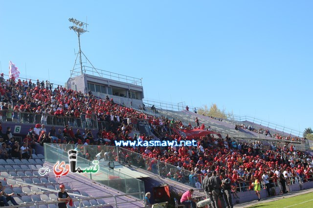 فيديو : الحسم النهائي ينتقل الى ارض الناصرة يوم الثلاثاء بعد التعادل 1-1 واكثر من 4500 مشجع ساند الفريق القسماوي 