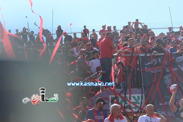 فيديو : الحسم النهائي ينتقل الى ارض الناصرة يوم الثلاثاء بعد التعادل 1-1 واكثر من 4500 مشجع ساند الفريق القسماوي 