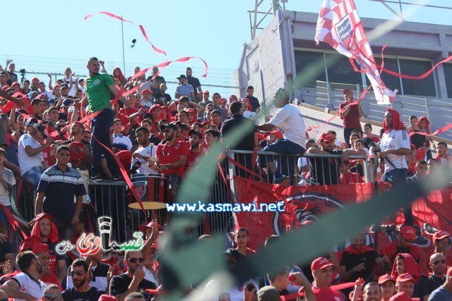 فيديو : الحسم النهائي ينتقل الى ارض الناصرة يوم الثلاثاء بعد التعادل 1-1 واكثر من 4500 مشجع ساند الفريق القسماوي 