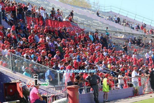 فيديو : الحسم النهائي ينتقل الى ارض الناصرة يوم الثلاثاء بعد التعادل 1-1 واكثر من 4500 مشجع ساند الفريق القسماوي 