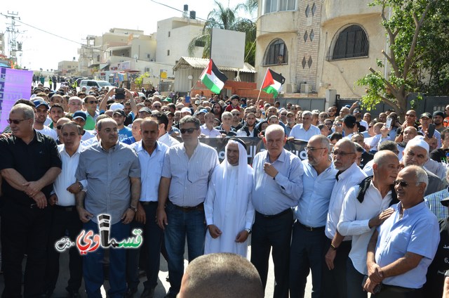  فيديو: الالاف في مظاهرة الشهيد محمد والرئيس عادل بدير  على الشرطة الاختيار محاربة كفرقاسم او عائلات الاجرام 