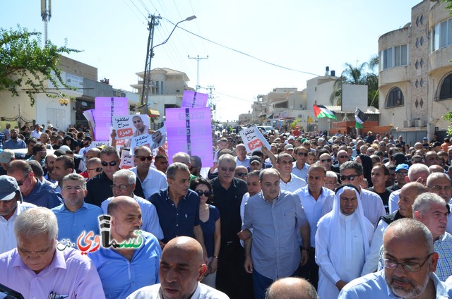  فيديو: الالاف في مظاهرة الشهيد محمد والرئيس عادل بدير  على الشرطة الاختيار محاربة كفرقاسم او عائلات الاجرام 